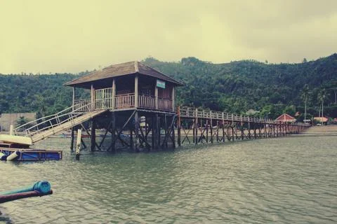 Luna Maya Bridge is located in Java, Indonesia Stock Photos