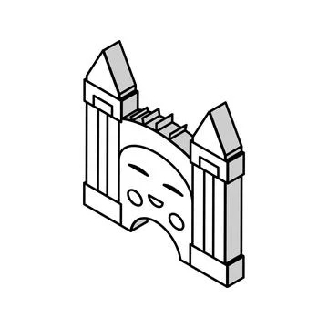 Luna park isometric icon vector illustration Stock Illustration
