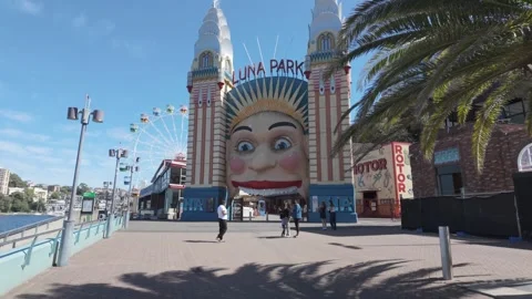 Luna Park Sydney Stock Footage 302348101