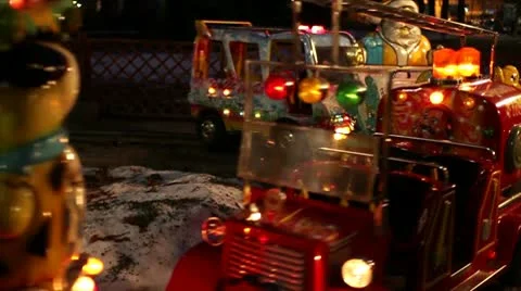 Luna Park in Winter Stock Footage 9132204