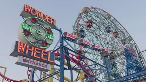 Luna Park #39 s Wonder Wheel Stock Video Pond5