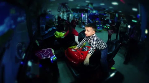 Lunapark. Children Slots Stock Footage 59191100