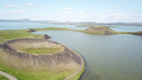 The lunar and other extra-terrestrial landscapes of Iceland Stock Footage 240416938