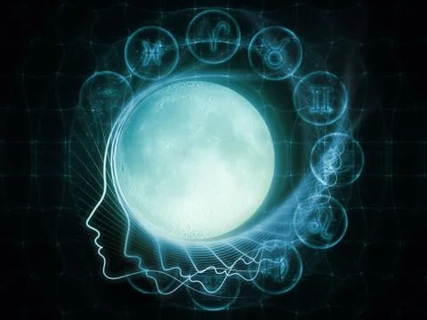Lunar Attraction 库存插图