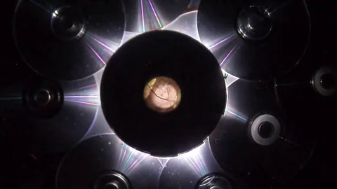 Lunar brigth in a virtual room Stock Footage 75044906