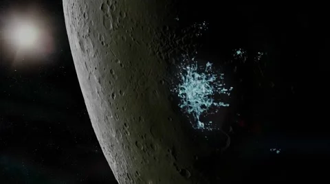 Lunar cities，lunar base Stock-Footage 53835449