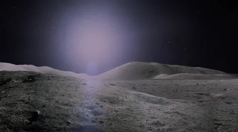 Lunar crater，parallel angle of view Stock-Footage 53835475