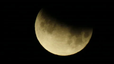 Lunar Eclipse 03 Time Lapse x7 Astrophotography Stock Footage