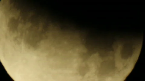 Lunar Eclipse 05 Time Lapse x7 Astrophotography Stock Footage 785394