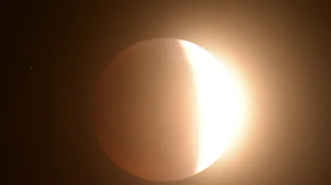 Lunar Eclipse 2014 03 Moon and Clouds April Stock Footage 37216900