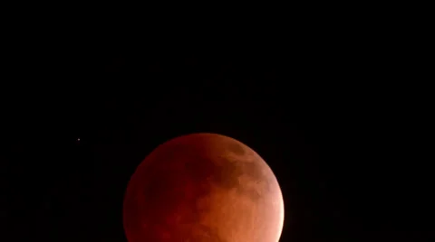 Lunar Eclipse 2014 07 Moon and Clouds April Stock Footage 37216972