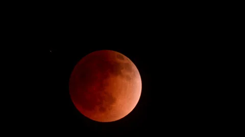 Lunar Eclipse 2014 09 Moon and Clouds April Stock Footage 37216987