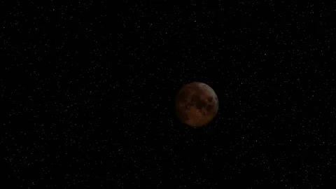 Lunar Eclipse 28 August 2026 Wide Drift Through Real Star Field 4K CGI Video stock 343549741
