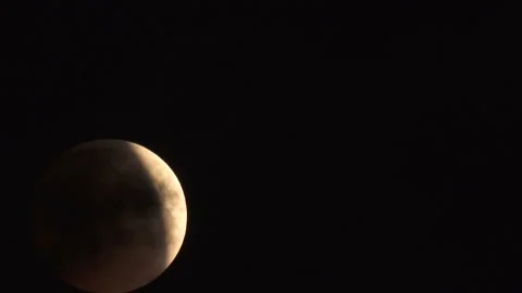 Lunar Eclipse on 28 of July 2018 Stock Footage 92928733