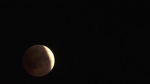 Lunar Eclipse on 28 of July 2018 Stock Footage 92929137