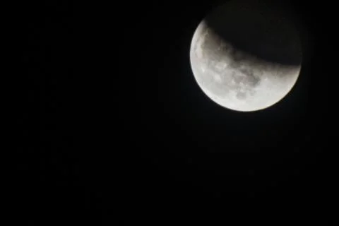 The lunar Eclipse of 31 January 2018 Stock Photos