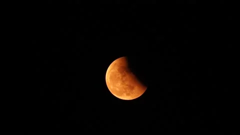 Lunar eclipse along with Blood Moon Vídeo Stock 220822381