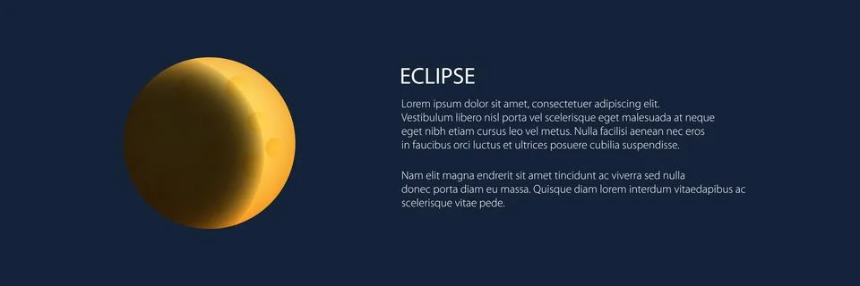 Lunar eclipse banner Ilustração Stock