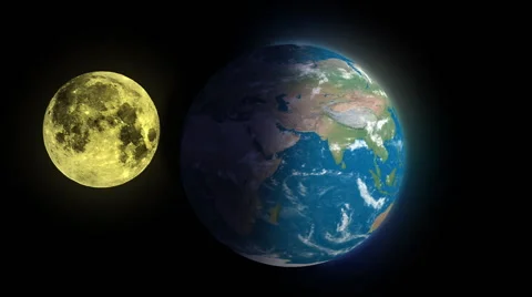 Lunar eclipse on black Vidéo 68636913