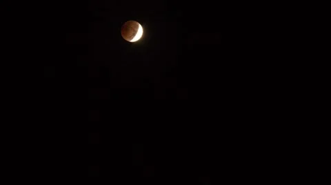 Lunar eclipse blood moon quick timelpase Video stock 43267046