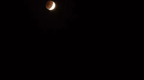 Lunar eclipse blood moon slow timelpase Video stock 43266919