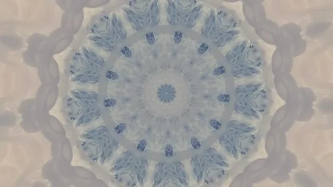 Lunar eclipse. A blue and white mandala circle Stock-Footage 317592795