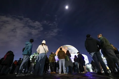 Lunar Eclipse in Buenos Aires, Argentina - 27 Aug 2026 Stock Photos