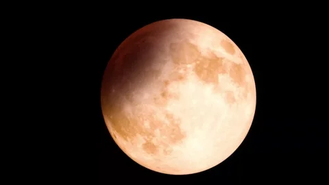 LUNAR ECLIPSE CLOSEUP Stock Footage 285871872