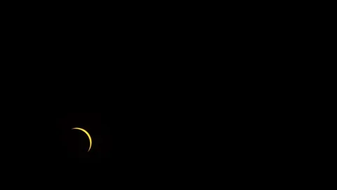 Lunar eclipse in the dark sky at night Video stock 73011871
