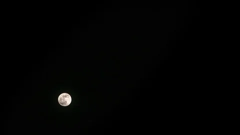 Lunar Eclipse First Phase. Full Moon Stock Footage 104392328
