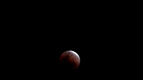 Lunar eclipse of full moon. Stock Footage 85271406