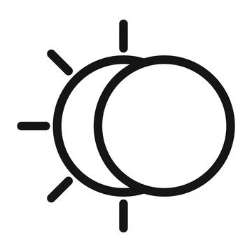 Lunar Eclipse Icon Perfect for Astronomy Fans Stock Illustration