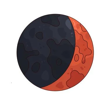 Lunar Eclipse illustration Stock Illustration