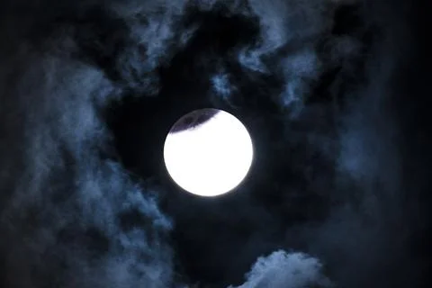 Lunar Eclipse looking like an eye, Thailand Fotos Stock