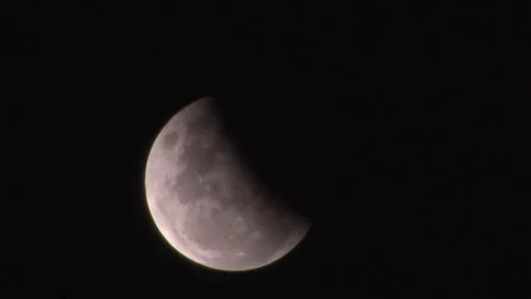 Lunar Eclipse of the Moon Stock Footage 72102389
