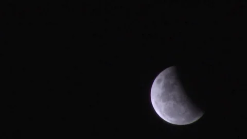 Lunar Eclipse of the Moon Stock Footage 72102391
