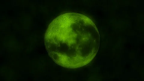 A lunar eclipse of a moonlike planet showing its scarred surface. Vídeo Stock 123906015