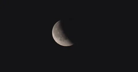 Lunar Eclipse over North Wales - 7th September 2025. Stock Footage 317082500