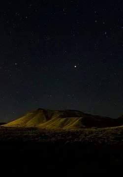 Lunar Eclipse over the Snake River Canyon Idaho March 2025 Foto stock