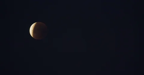 Lunar Eclipse as seen in Los Angeles, California Stock Footage 99158892