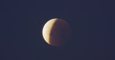 Lunar Eclipse as seen in Los Angeles, California Stock Footage 99159021