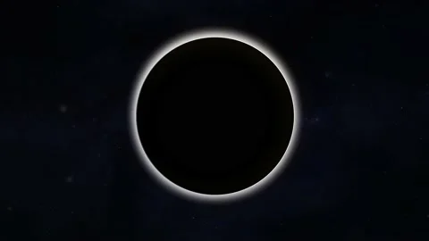 A lunar eclipse in the sky Stock Footage 153894805
