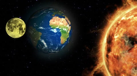 Lunar eclipse in the space Vidéo 68637284