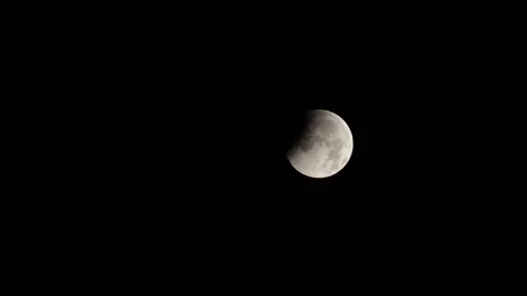 Lunar eclipse in Spain, August 28, 2026, Barcelona Stock Footage 343881618