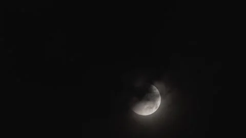 Lunar eclipse in Spain, August 28, 2026, Barcelona Stock Footage 347551374