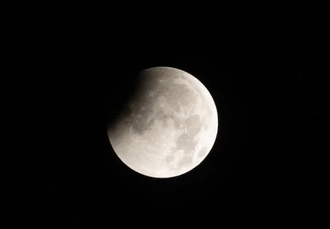 Lunar eclipse in Spain, August 28, 2026, Barcelona Stock Photos