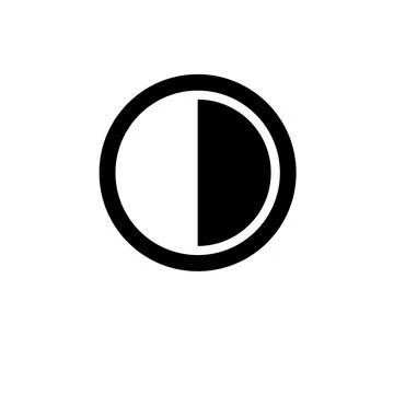 Lunar Eclipse, Sun and Moon, Astrology Solid Flat Vector Icon Isolated on Whi Ilustração Stock