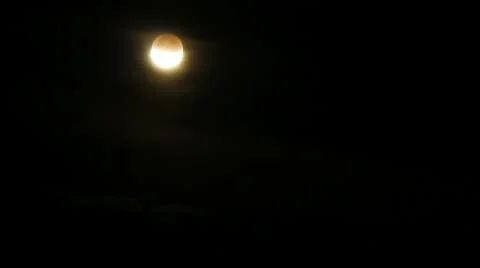 Lunar Eclipse Timelapse 18 Sunrise Foggy HD 24fps Stock Footage