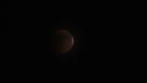 Lunar Eclipse From To Totality To Partial Stock Footage 194569472