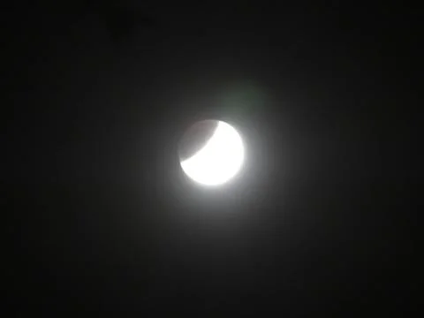 Lunar Eclipse. View of the moon. Fotos Stock